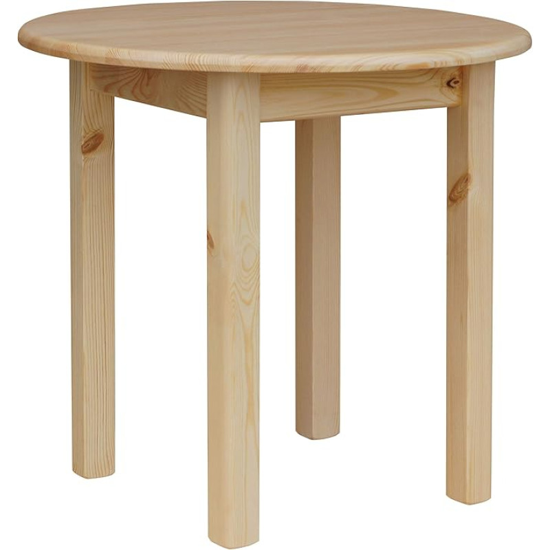 k koma Apvalus pušies valgomojo stalas Virtuvės stalas Valgomojo stalas Kietas restoranas Naujas dažytas pušies stalas (60 cm)
