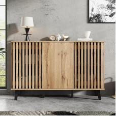 Šoninė spintelė, 150 x 40 x 95 cm Svetainės staliukas, šoninė spintelė, 3 durų plati spintelė, 6 padalytos lentynos. Tinka svetainei, miegamajam, biurui ir prieškambariui