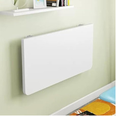 Klappbarer Schreibtisch zur Wandmontage, 60 cm, 70 cm, 80 cm, 90 cm, 100 cm, 120 cm - schwebender Tisch mit Blättern für platzsparend, faltbar, tragbarer Arbeitsplatz für Esszimmer, Arbeitszimmer,