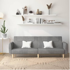 375784 Sofa lova 2 vietų, šviesiai pilkas audinys, poilsio sofa, sofos ir kušetės, poilsio sofa, svetainės sofa