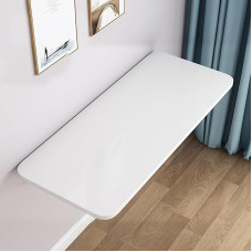 Generisch Klapptisch Platzsparender, wandmontierter Klapptisch, 80 x 40 cm, weiße Klappwerkbank für PC, Esszimmer, Bar, Laptop-Nutzung, vielseitig, langlebig