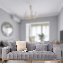 Sofa Covers Full Set, Sofa Towel That Does Not Shrink Sofa Protective Blanket, It is a Great Choice for Households with Children and Pets, Grey, 110 x 180 cm