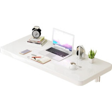 Schwebender Klappschreibtisch zur Wandmontage, für Flur, Arbeitszimmer, Wohnzimmer, zusammenklappbar und verschiedene Größen, Weiß, 30 x 70 cm