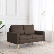 2-vietė sofa su atlošo pagalvėle Sėdynės pagalvėlė Minkšta sofa Lounge Sofa Sofa Lounge Audinys Sofa Sėdynė Baldai Svetainės audinys Medinis rėmas Ruda