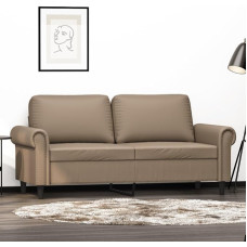 Dvivietė sofa Dvigulė sofa Sofa Lounge Sofa Relax Sofa Svečių sofa Minkšta sofa Loveseat Sofa svetainei Miegamasis Svečių kambarys Cappuccino Brown 140 cm Faux Leather