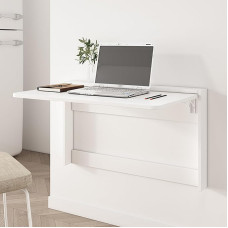 Wandmontierter Klapptisch für Küche, Esszimmer, moderner Schreibtisch für Zuhause, Büro, Schreibtisch mit Blätter-Design, Holz, zusammenklappbarer Tisch, platzsparend, schwebender Tisch,