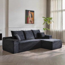 Modulinė sekcinė sofa, pūkuota laidų debesų sofa, L formos konvertuojama sofa svetainei, namams, biurui