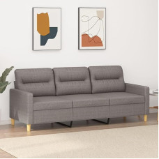 3-vietė sofa Sofa Lounge Sofa Relax Sofa Svečių sofa Minkšta sofa Svetainės sofa Miegamojo poilsio sofa Miegamojo poilsio sofa Svečių kambarys Taupe 180 cm audinys