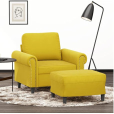 Genérico wenjingqi-3201211 Kėdė su taburete Velvet Yellow 60 cm