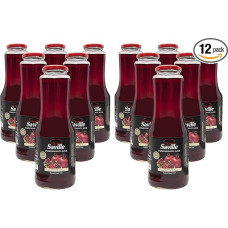 Saville Pomegranate Direct Juice 100% - Cold-Pressed Pomegranate Juice from Azerbaijan - Mother Juice without Added Sugar - Natural & Vegan - LUXTOR - 12 x 1 L Bottle