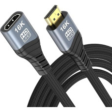 YIWENTEC 16K 10K 8K HDMI 2.2 prailginimo kabelis, HDMI vyriškos ir moteriškos lyties kabelis, 16K @ 60Hz 10K 120Hz 4K 240Hz, itin didelės spartos 96Gbps, suderinamas su TV Blu-Ray nešiojamuoju kompiuteriu PS5 Xbox (0,5 m)