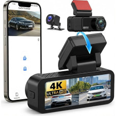CAMECHO Car Front Rear 4K + 2K, Dual Camera System with ADAS & 24/7 Parking Monitoring, Front 150° & Rear 120° Wide Angle, 3.16 Inch IPS Screen, GPS, Loop Recording, Super Night Vision, G-Sensor, WiFi