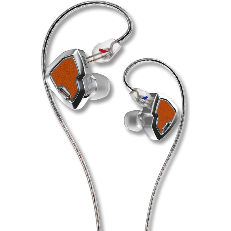 HIDIZS MS2 PRO In-Ear ausinių kabelis, 10,2 mm dvigubas magnetinis hibridinis vairuotojas 1DD+1BA, cinko lydinio korpusas ir dirbtinės odos paviršius, pneumatinis filtras muzikantams, nuimamas 3,5 mm OFC kabelis