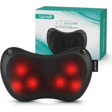 Back and Neck Massager, Shiatsu Neck Massager Pillow with Heat, 6 Rotating Knots for Waist, Legs, Foot, Body Pain Relief, Relaxation at Home, Office, Car YZ100