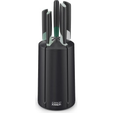Joseph Joseph Elevate 5-Piece Knife Set with Rotating Knife Block Japanese Stainless Steel - Sage Green and Black