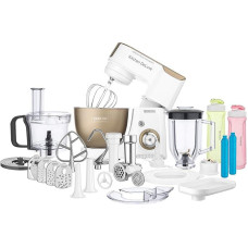 Sencor STM 4467CH Professional Multifunctional Food Processor - Powerful 1000 W, Ultra Complete with Accessories, 4.5 L Stainless Steel Bowl, LED Lighting, Mixer, Meat Grinder, Salad Maker and Much More