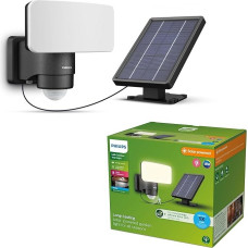 Philips Tylus Ultra Efficient Solar Security Light Outdoor with Sensor, 5000K Daylight, 1000/50lm, Black