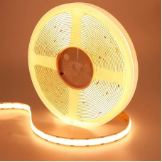 GOMING 24 V 10 m dvigubos eilės COB LED juosta Šiltai balta 3000 K LED juosta 600 LED/M LED juosta Lipni CRI 93+ Didelio ryškumo 20000 lm Ne vandeniui IP20, skirta namų apdailai (maitinimo šaltinis neįtrauktas)