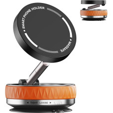 Vakuum Saugnapf Magnetisch Auto Handyhalterung 360° Einstellbare Faltbare Halterung Telefonständer für Auto Gym Reisen Funktioniert auf glatten Oberflächen Universal für Alle Smartphones