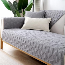 Sofa / sofa padengti / mesti / mesti antklodę Medvilninis sofos dangtelis L formos / U formos / kampinis sofos 3/2/1 sėdynės sofos apsauga Šunų įbrėžimų apsauga Katė pilka