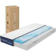 Čiužinys 90 x 200 cm vidutinio kietumo 20 cm, ergonomiškas 7 zonų šaltųjų putų čiužinys su nuimamu ir skalbiamu užvalkalu, putų čiužinys 90 x 200 cm suvyniotas čiužinys H3, sertifikuotas 