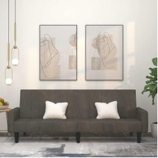 Sofa su miego funkcijos dangčiu Futon sulankstoma sofa lova Sofa Kušetė idealiai tinka namams Svetainės sofa lova 2-vietė tamsiai pilka aksomo