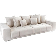Riess Ambiente Elegantiška XXL sofa 285 cm Šampaninė smėlio spalvos aksomas su pagalvėlėmis