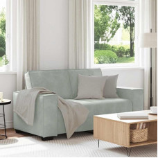 LAPOOH 4105010 Dvivietė sofa, šviesiai pilka, 120 cm, aksomas, svetainės sofa, Sofos ir kušetės, Poilsio sofa, Svetainės sofa, 120 cm