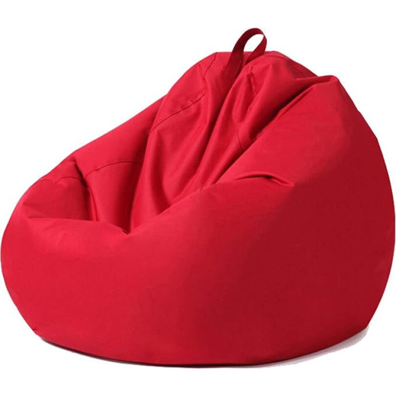 STTC Outdoor PVC Waterproof Bean Bag Cover, Premium Giant Bean Bag Cover, Perfect Fit for Country Interiors, Ideal for Teenagers and Adults, Without Filling, Red, L