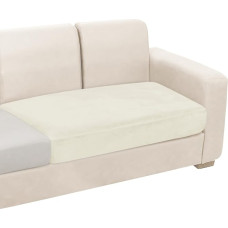 NAISI Velvet Couch Cushion Covers Stretchy Two Seater Cover or 2 Seater Sofa Cover Soft Custom Couch Covers for Sectional Sofa (1 vnt., skirtas 2 vietų pagalvei arba Loveseat, Cream)