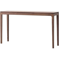 Konsolinis staliukas su šonu, patogus stalas iš holz spalvos ir su išpjautomis sienelėmis, skirtas kambariui ir svetainei (rudas, 80x35x80 cm/31x14x31IN)