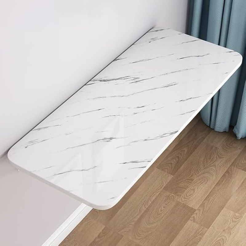 Holz Wandtisch Klappbar Hängender Computer-Schreibtisch Mehrzweck Klappschreibtisch Küche Unsichtbar Faltbar Wäsche-Werkbank (baltas akmuo, 50x40cm/20x16in)
