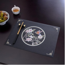 Platzdeckchen Platzset Abwischbar 2 Stück Tischset im chinesischen Stil, Esstisch, Schüssel, Tasse, Muster, Küche, Tischset, Wohnkultur (Spalva : A)