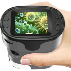 1000X skaitmeninis rankinis mikroskopas su 2,0 colių 4K ekranu - įkraunamas komplektas, įskaitant 32 GB atminties kortelę ir EVA dėklą - USB didinamasis stiklas, žaislas ir dovana 4-12 metų vaikams