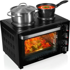 Tristar OV-3670 Double Hot Air Oven 35L Capacity 3200W Steel Housing Compact Mini Kitchen for Complete Meals