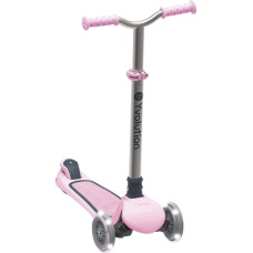 Yvolution Y Glider Air Scooter für Kinder, 3-Rad-Roller für Kleinkinder, 4 höhenverstellbare Gleiter mit Kickscooter, Lean to Steer mit LED-Blinklicht, für Kinder ab 3 Jahren (Rosa)
