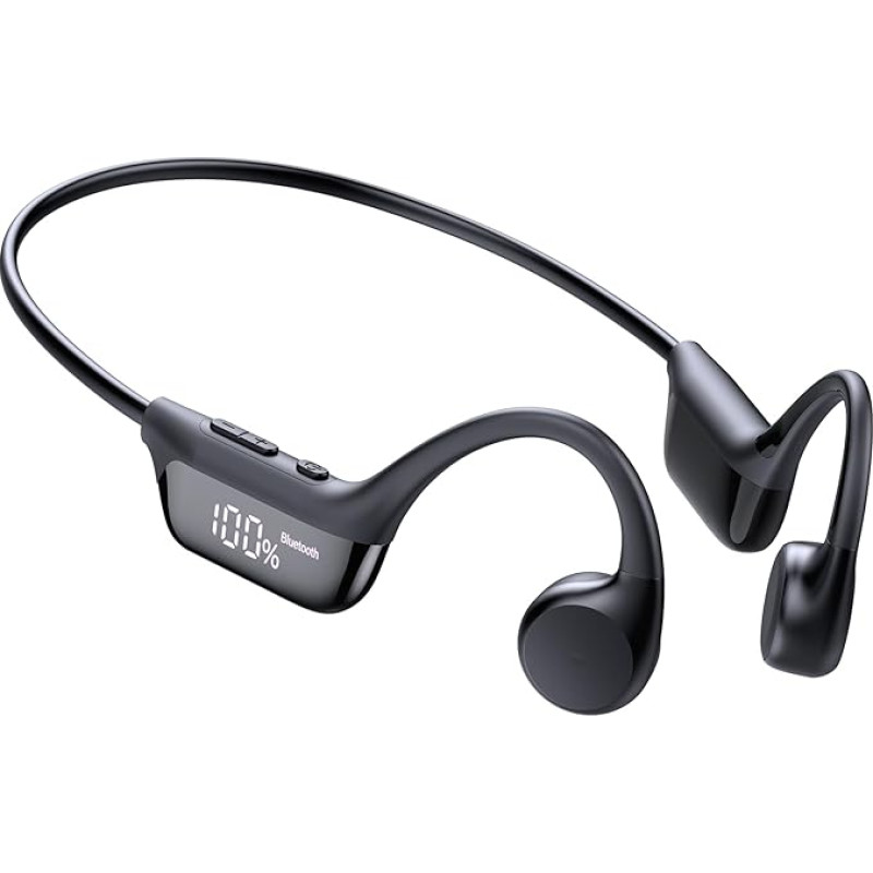 Knochenschall Kopfhörer, Bluetooth 6.0 Open Ear Kopfhörer mit 12 Stunden Spielzeit, LED-Anzeige, IPX7 wasserdichte Schweißfeste Sportkopfhörer Kopfhörer Kopfhörer für Fitness/Radfahren/Fahren/Laufen