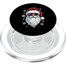 Weihnachtsmann mit Sonnenbrille Weihnachtszeit PopSockets PopGrip für MagSafe