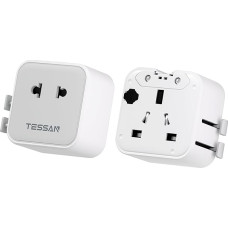 TESSAN Travel Adapter Worldwide, Universal Travel Plug International Socket Adapter, Universal Adapter for England, USA, Japan, Thailand, Australia, Travel Adapter