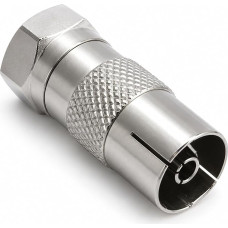 DRUT 1 x Antennen-Koaxial-Stecker-Adapter mit F-Stecker auf TV-Buchse