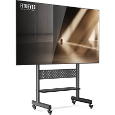 FITUEYES televizoriaus stovas su ratukais Reguliuojamo aukščio televizoriaus vežimėlis, skirtas 40-85 colių televizoriui, ne daugiau kaip 60 kg VESA 600 x 400 mm