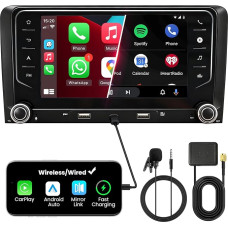 Doppel DIN Autoradio mit Bildschirm für Audi A3 (2003-2012), Wireless CarPlay & Android Auto, 7
