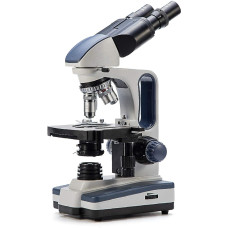 SWIFT SW350B 40X-2500X virimo puodo galvutė, binokulinis sudėtinis laboratorinis mikroskopas, aukštos kokybės, su plataus lauko okuliarais 10X ir 25X, mechanine objektų lentele, Abbe'o kondensatoriumi, suderinamas su fotoaparatu