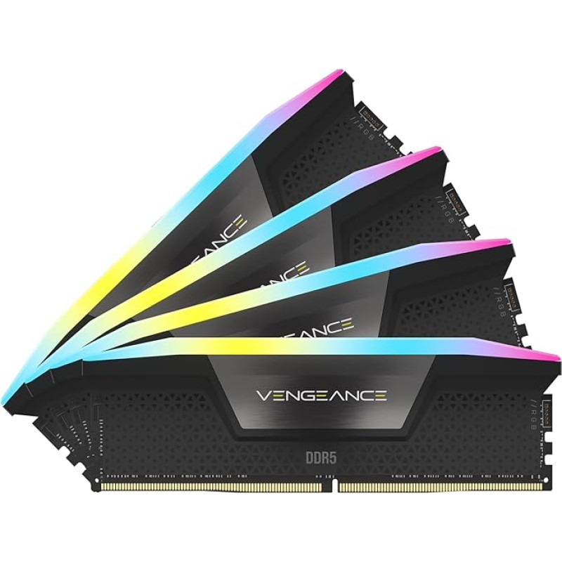CORSAIR Vengeance RGB DDR5 RAM 128GB (4x32GB) iki 5600MHz CL40 