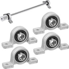 4 vienetai pagalvinio bloko guoliai 12 mm flanšo skylės rutuliniai guoliai cinko lydinio korpusas sumontuotas ašies veleno mašinos 3D spausdintuvas