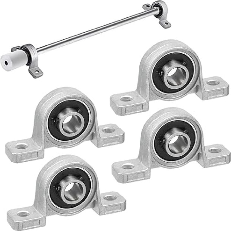 4 vienetai pagalvinio bloko guoliai 12 mm flanšo skylės rutuliniai guoliai cinko lydinio korpusas sumontuotas ašies veleno mašinos 3D spausdintuvas