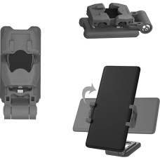 IFOOTAGE Handy Tripod Adapter, Silica Gel Phone Clip with Cold Shoe Head for LED Flash, Monitor, Microphone, 360 Base, Adjacent Angle, Grey