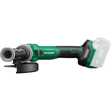 HIKOKI akumuliatorinis kampinis šlifuoklis G1813DVE, šlifavimo diskų skersmuo: 125 mm (18 V, tuščiosios eigos sukimosi dažnis: 3200-8000 min-1/su (AT režimas), pavaros velenas: M14, bešepetėlinis, be akumuliatoriaus, įkroviklio ir transportavimo dėklo)