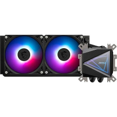 MSI MAG CORELIQUID I240 AIO CPU Water Cooling - Enlarged Copper Cooling Plate, ARGB & LDB Fan, Dual Chamber Water Block, Split-Flow Radiator, Supports Intel & AMD Socket