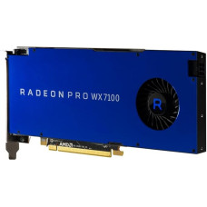 AMD Radeon Pro WX7100 8GB GDDR5 profesionali vaizdo plokštė - srautiniai procesoriai: 2304, 256 bitų, iki 224 Gb/s, 5,73 TFLOPs, 4X DisplayPort 1.4, vieno lizdo PCIe 3.0 x16, 130 W maksimali galia (restauruota)